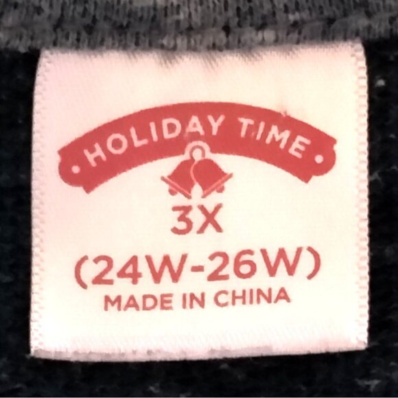 Holiday Time Plus Size 3X Sweatshirt Pullover Thankful Grateful Blessed - Picture 7 of 9